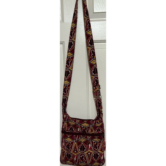 Stephanie Dawn Floral Burgundy Yellow Crossbody Bag Adjustable Strap‎ - Picture 4 of 9
